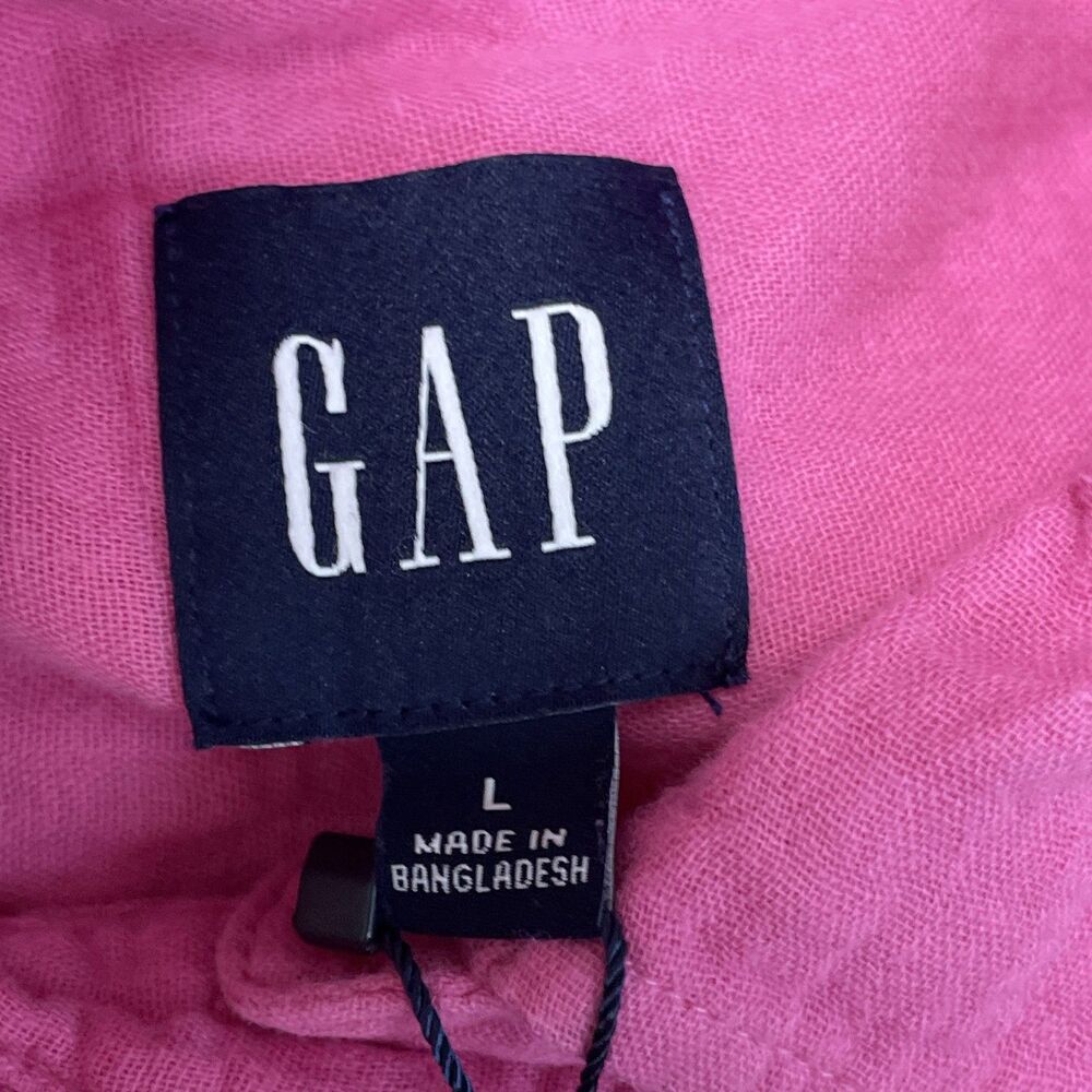 GAP Women's L Blouse Pink Cotton H1111 - Picture 3 of 8